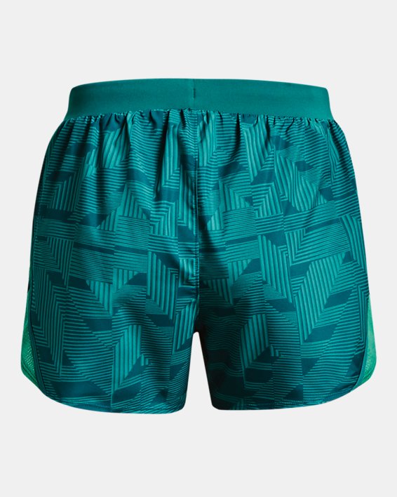 Women's UA Fly-By 2.0 Printed Shorts, Green, pdpMainDesktop image number 7